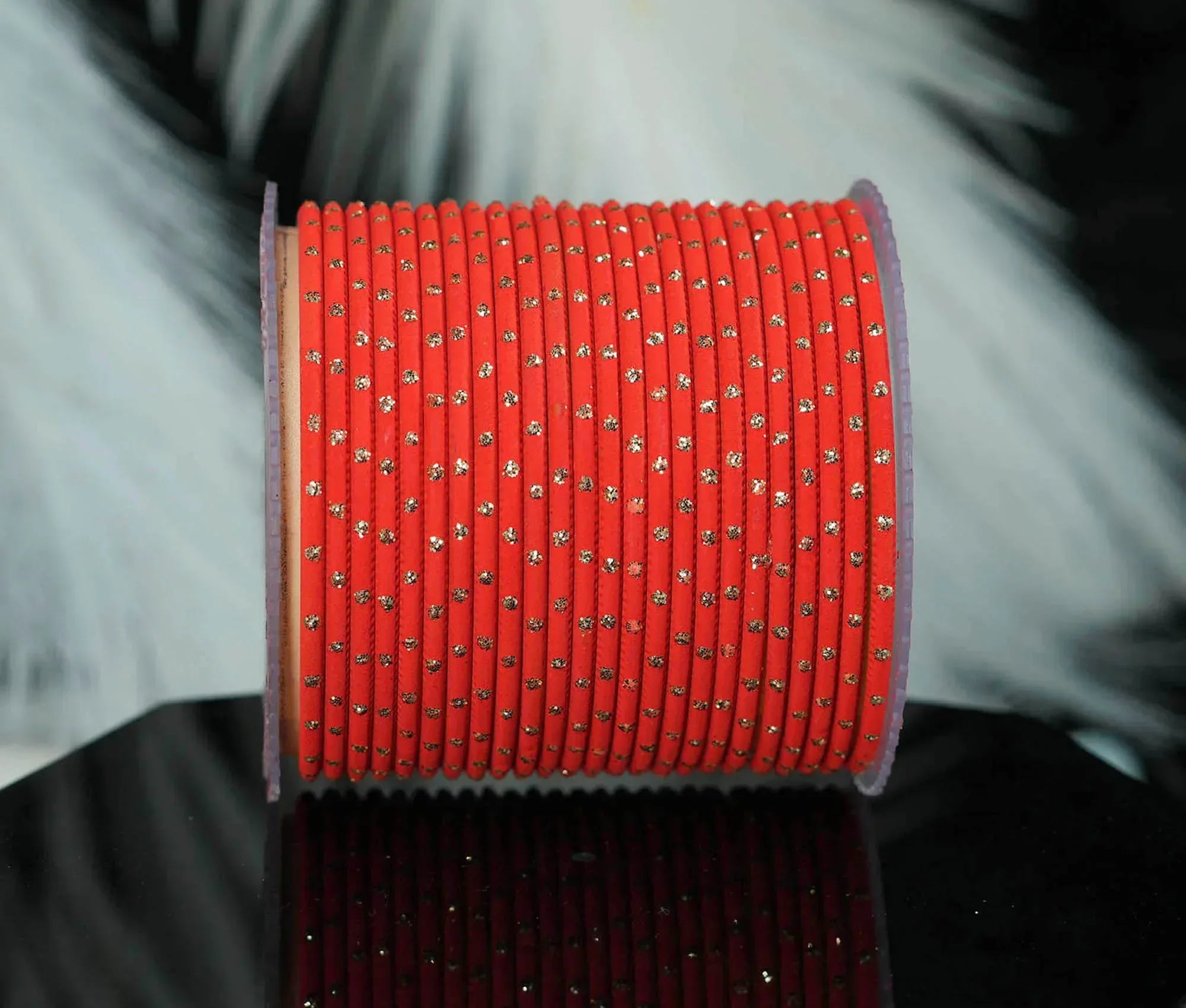 Tamatri Dot Design Matte Finish Metal Bangle for Women & Girls (Pack of 24) - The Golden Cascade